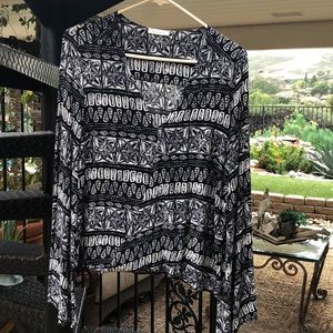 Crossed front blouse